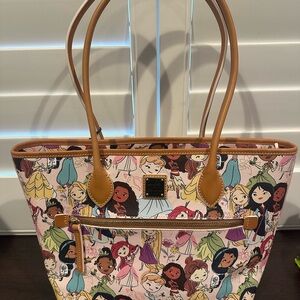 NWT 2022 Dooney & Bourke Disney Princess Ariel-Tiana-Mulan-Jasmine and More Tote
